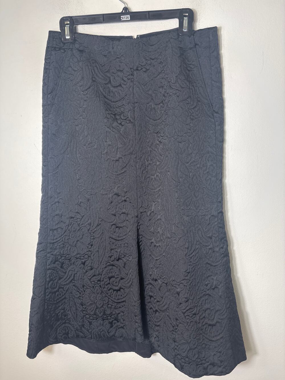 Tibi Black Jacquard Flute Skirt Sz 6